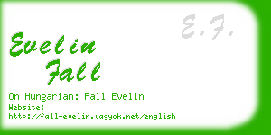 evelin fall business card